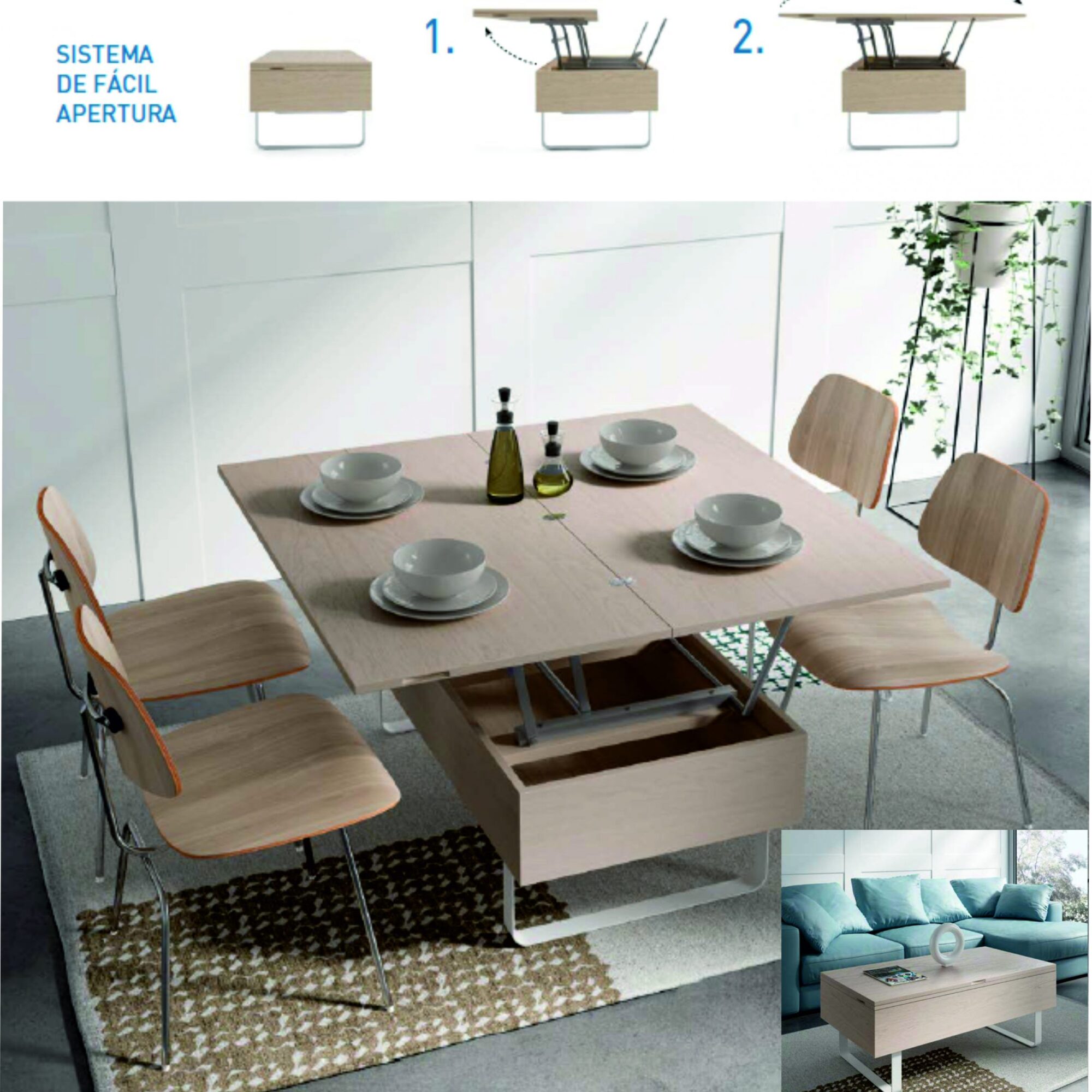 Conjunto mesa y sillas - 447