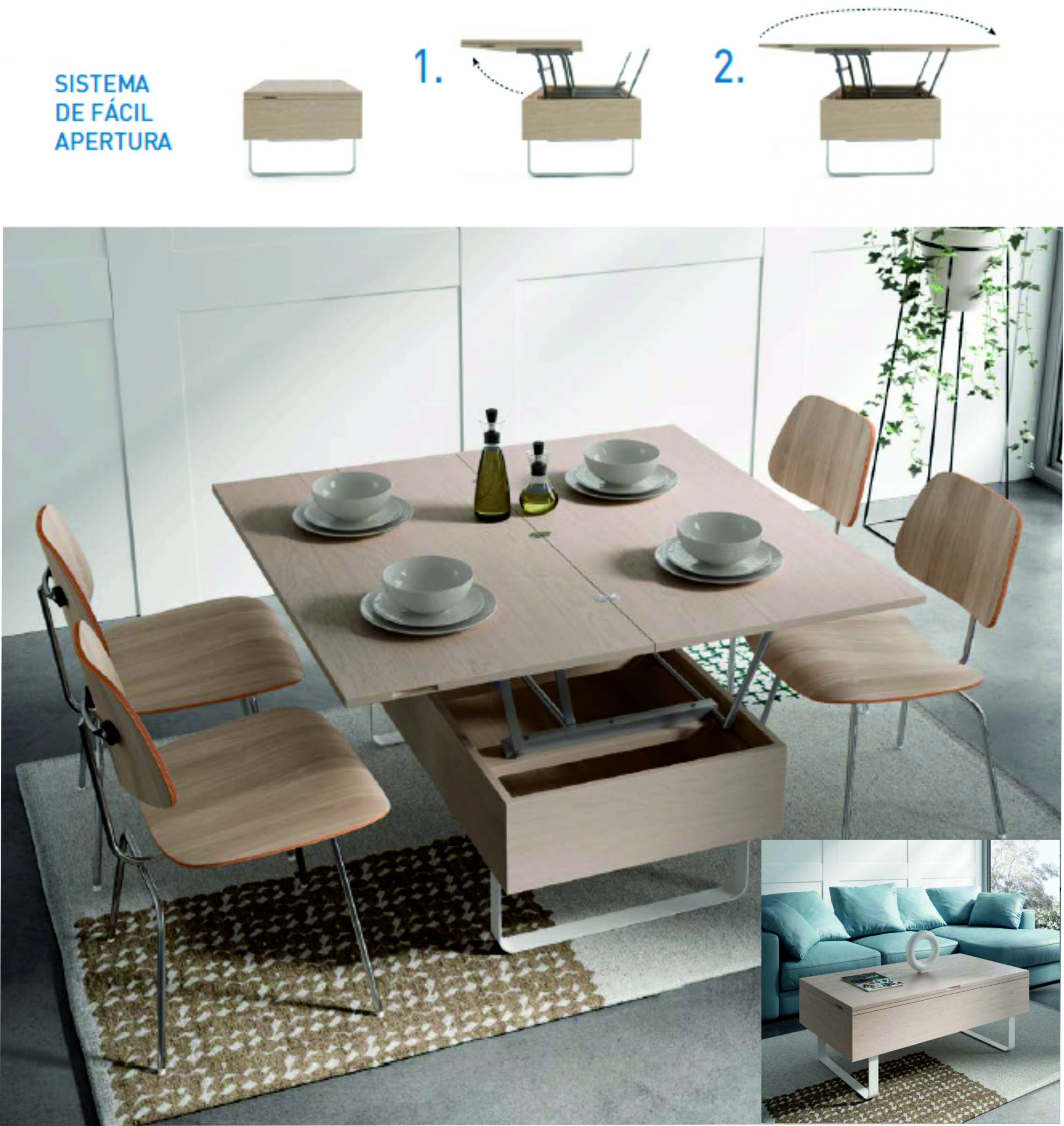 Conjunto mesa y sillas - 447