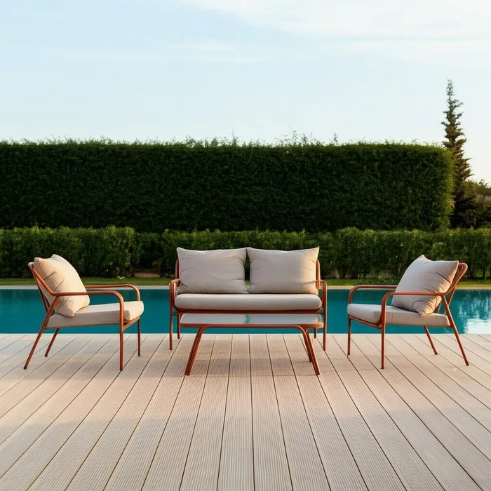 Conjunto jardín terracota acero exterior - 1501 - Imagen 6